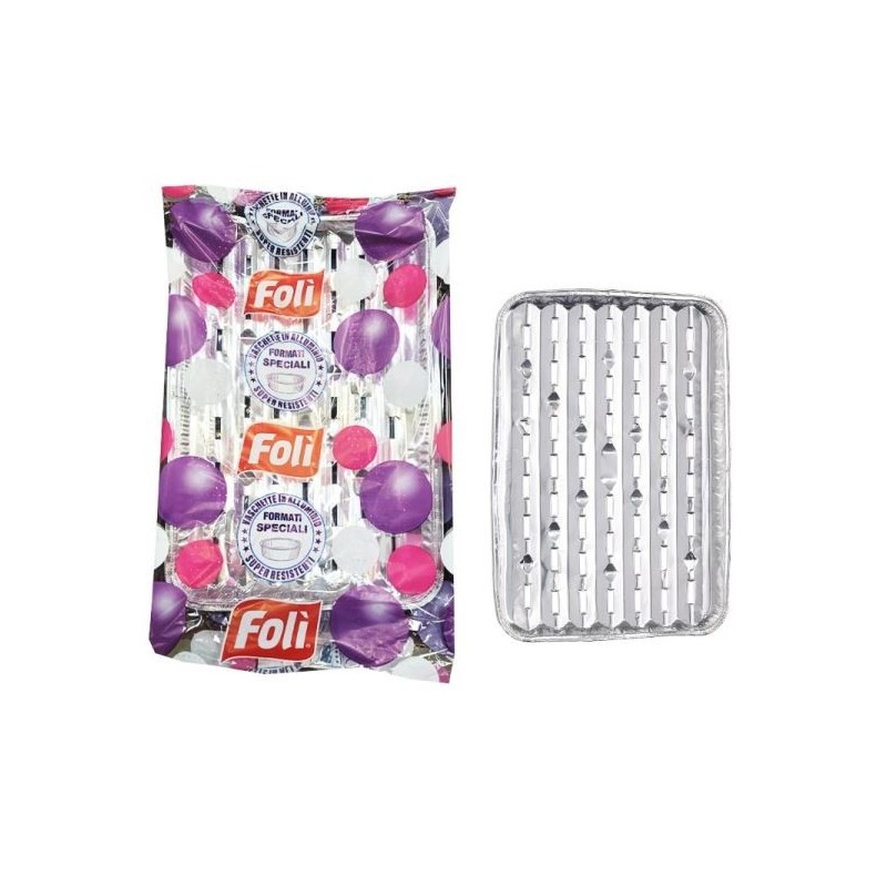FOLI' PACK CONTENITORE ALLUMINIO GRIGLIA E BARBECUE 2PZ
