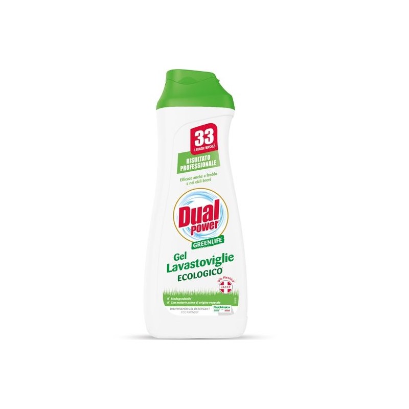 DUAL POWER GEL LAVASTOVIGLIE GREEN LIFE 660 ML