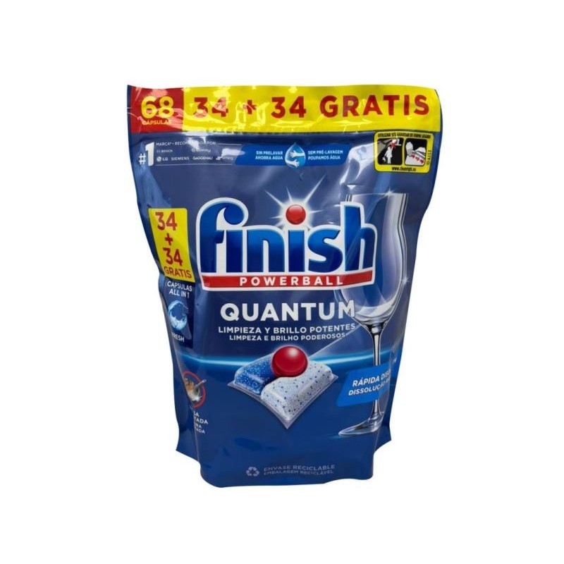 FINISH POWERBALL QUANTUM ALL IN 1 FRESH 68 CAPS IMP.