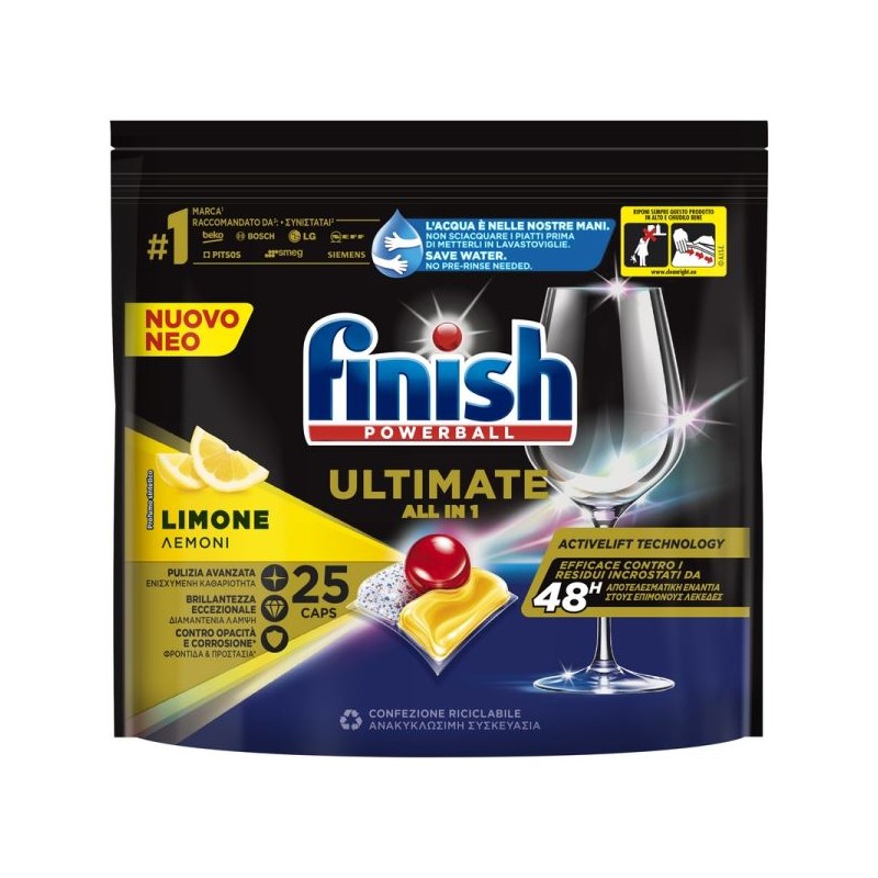 FINISH POWERBALL ULTIMATE ALL IN 1 LIMONE 25 PZ