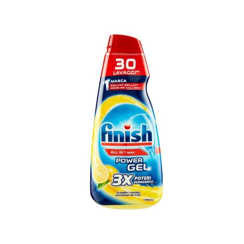 FINISH POWER GEL ALL IN 1 LIMONE 600 ML 30 LAV.