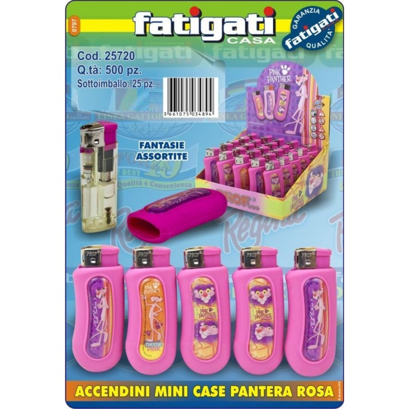 ACCENDINO MINI+ PORTA ACCENDINO PANTERA ROSA C/CASE