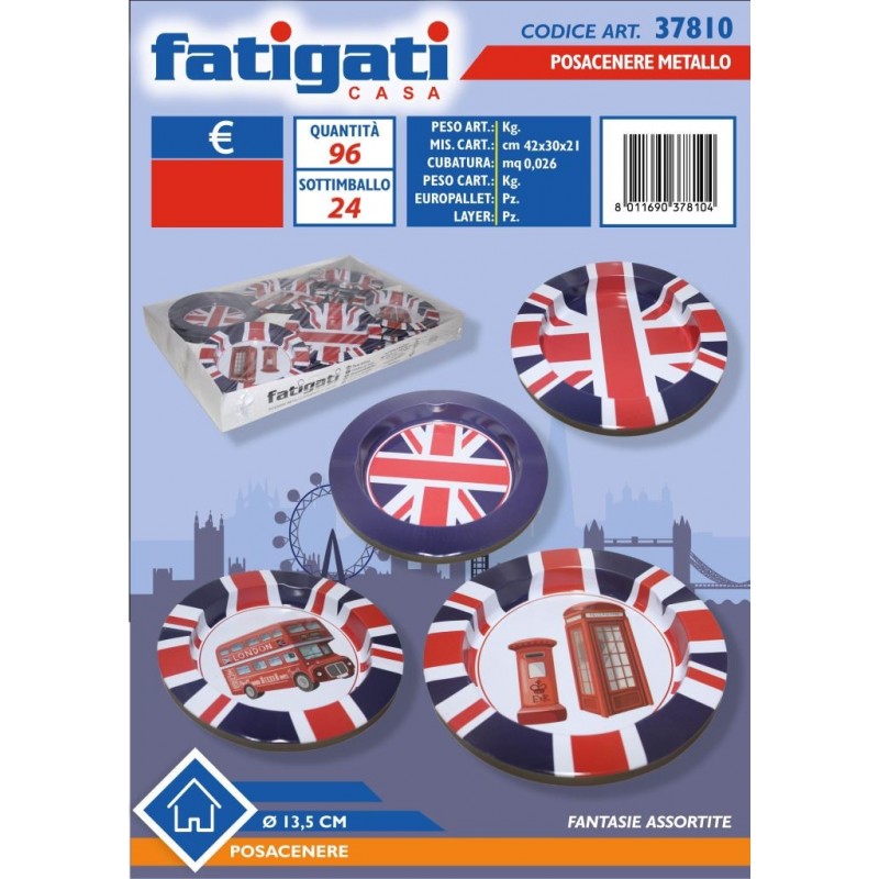 POSACENERE METALLO ENGLISH 13,5cm FATIGATI