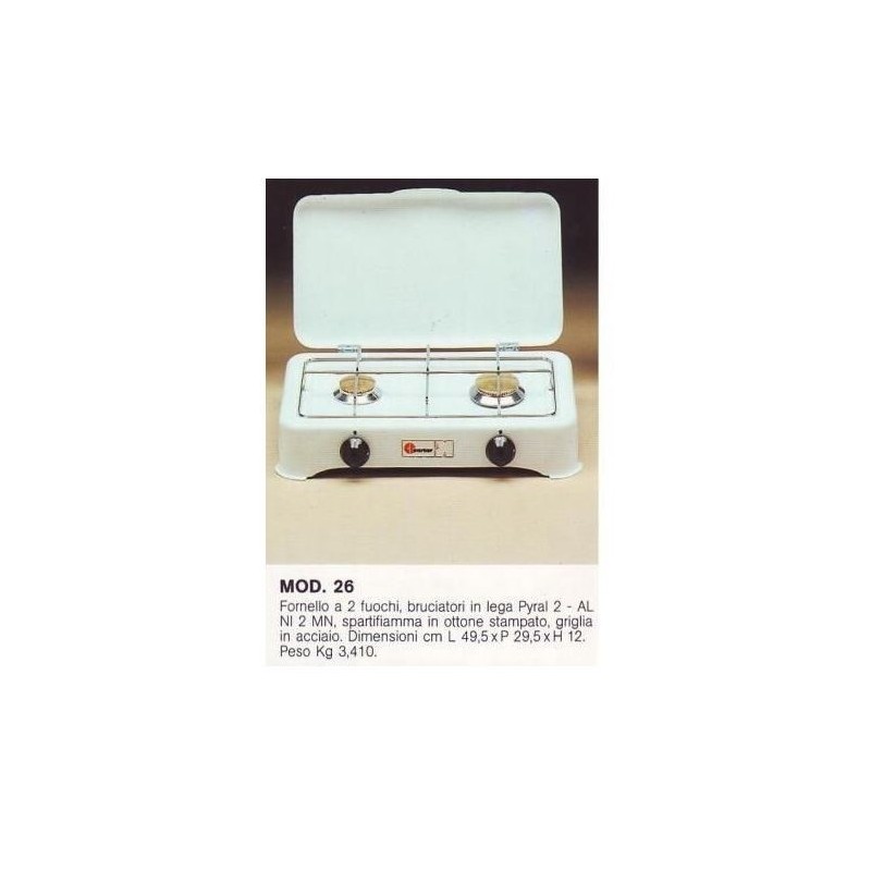 FORNELLO GAS PARKER 2 Fuochi 26 SMALTATO