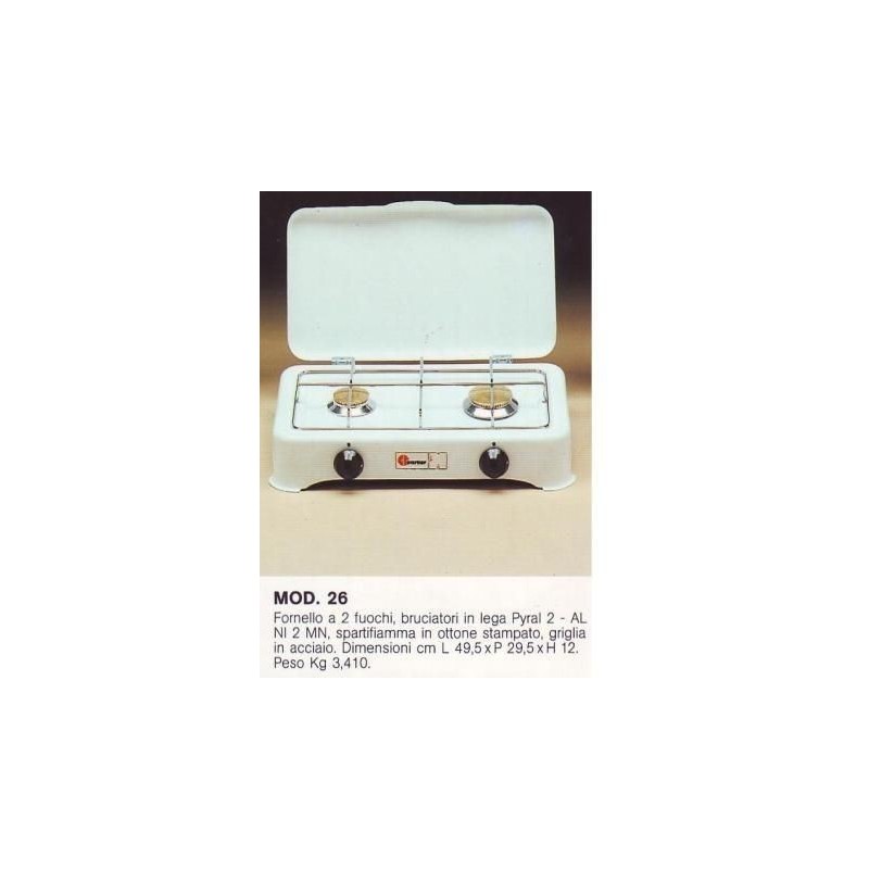 FORNELLO METANO PARKER 2 Fuochi 26M SMALTATO