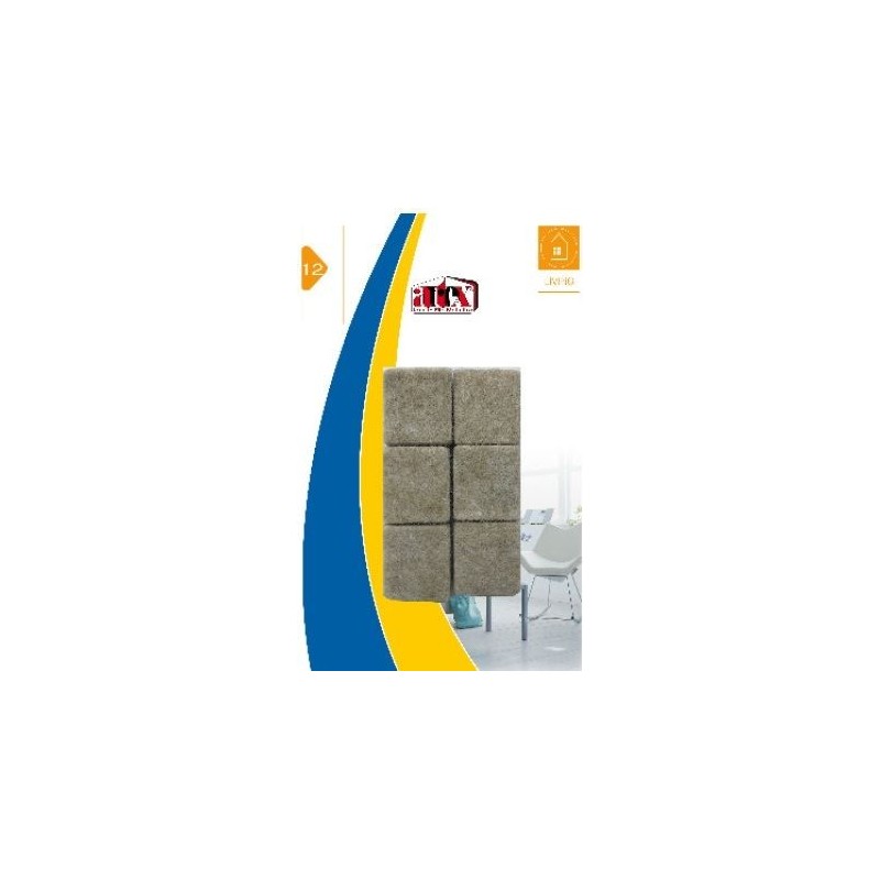 FELTRINI SEDIE ADESIVI 25x25mm 12pz BEIGE