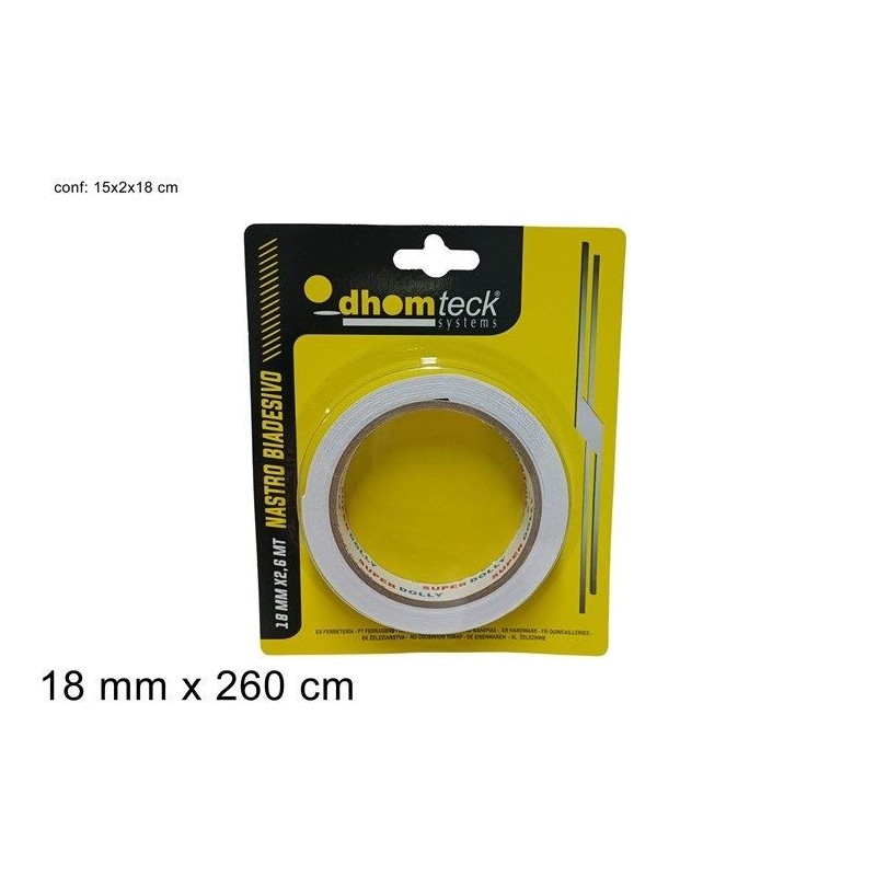 SCOTCH NASTRO BIADESIVO 2,6 metri 18mm 171062 DS