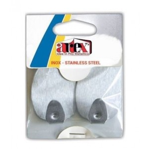 GANCIO ADESIVO 1 POSTO INOX...