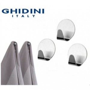 GANCIO ADESIVO 1 POSTO INOX...