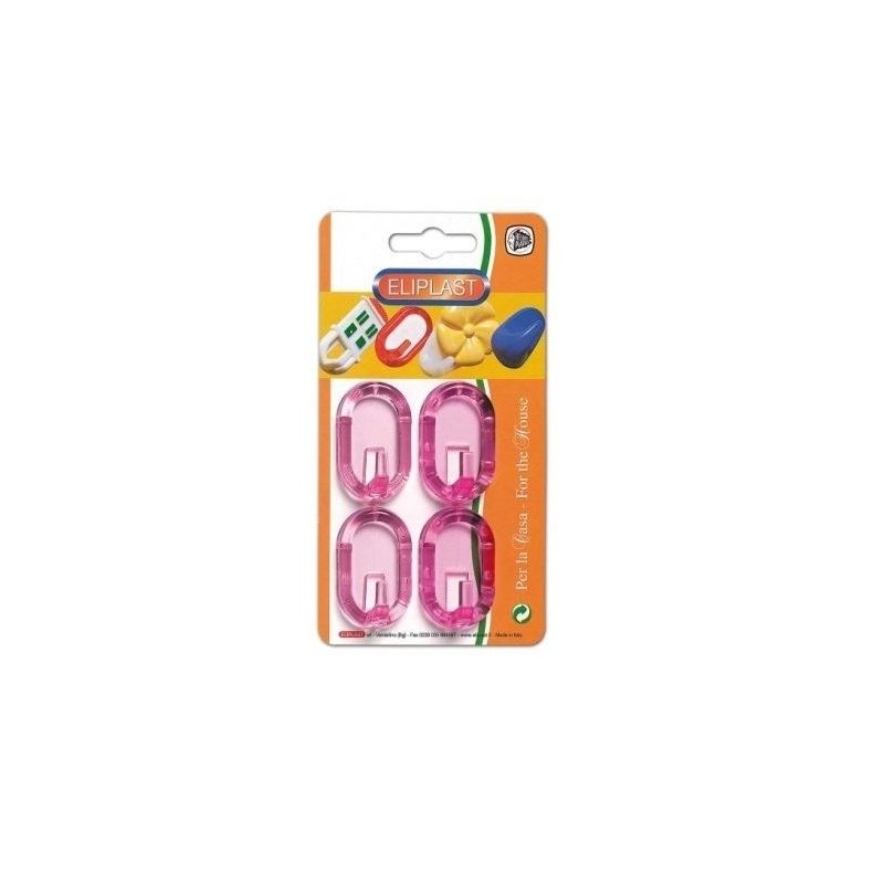 GANCIO ADESIVO 1 POSTO OVALE A/4 COD. 20/4 ELIPLAST