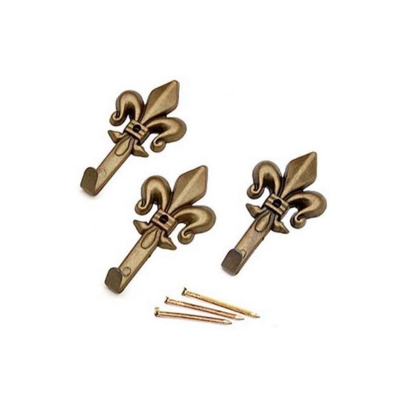 GANCIO QUADRO CHIODINI GIGLIO A/3 GRANDE BRONZO PRONTY