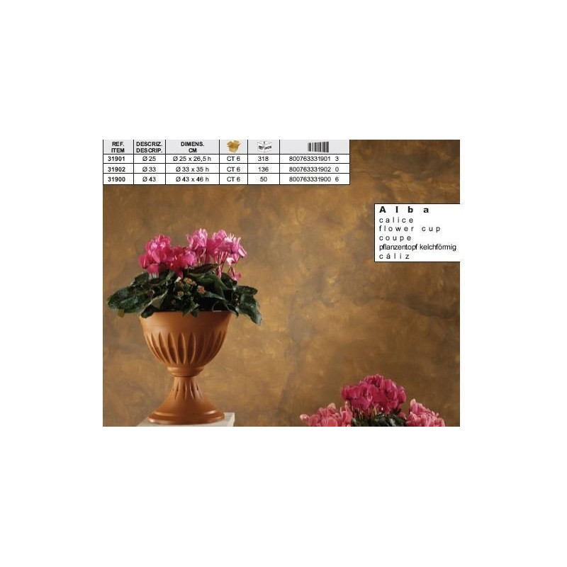 CALICE ALBA C/PIEDE 25cm 31901 BAMA