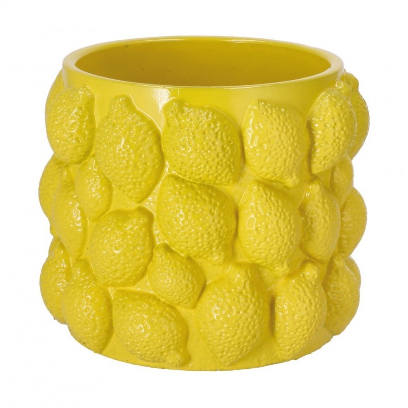 CASPO' - CACHEPOT CEMENTO LIMONI 107263 D. 19,5x H. 16,5cm AD