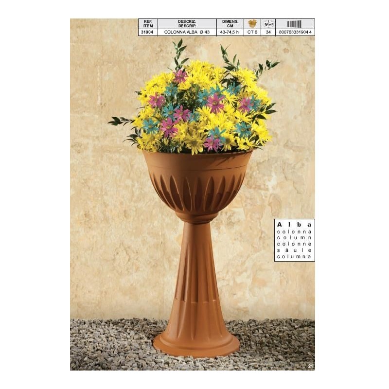 COLONNA ALBA 43cm MARRONE 31904 PIEDE ALTO BAMA