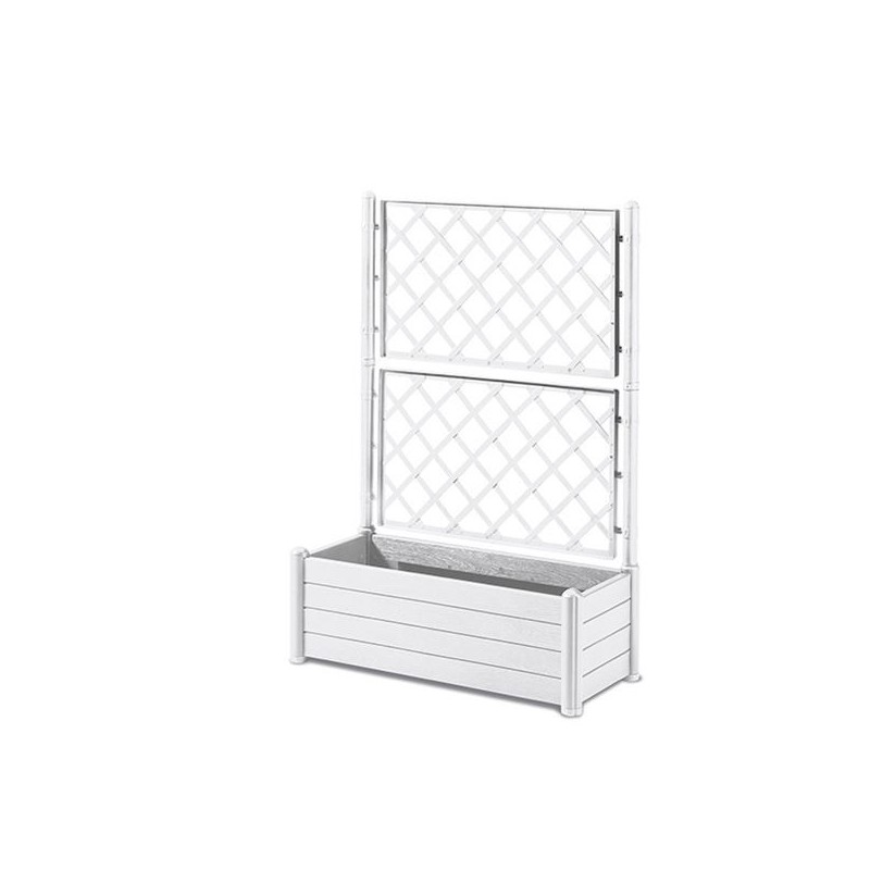 FIORIERA ITALIA 100cm C/SPALLIERA BIANCO 80019 STEFANPLAST