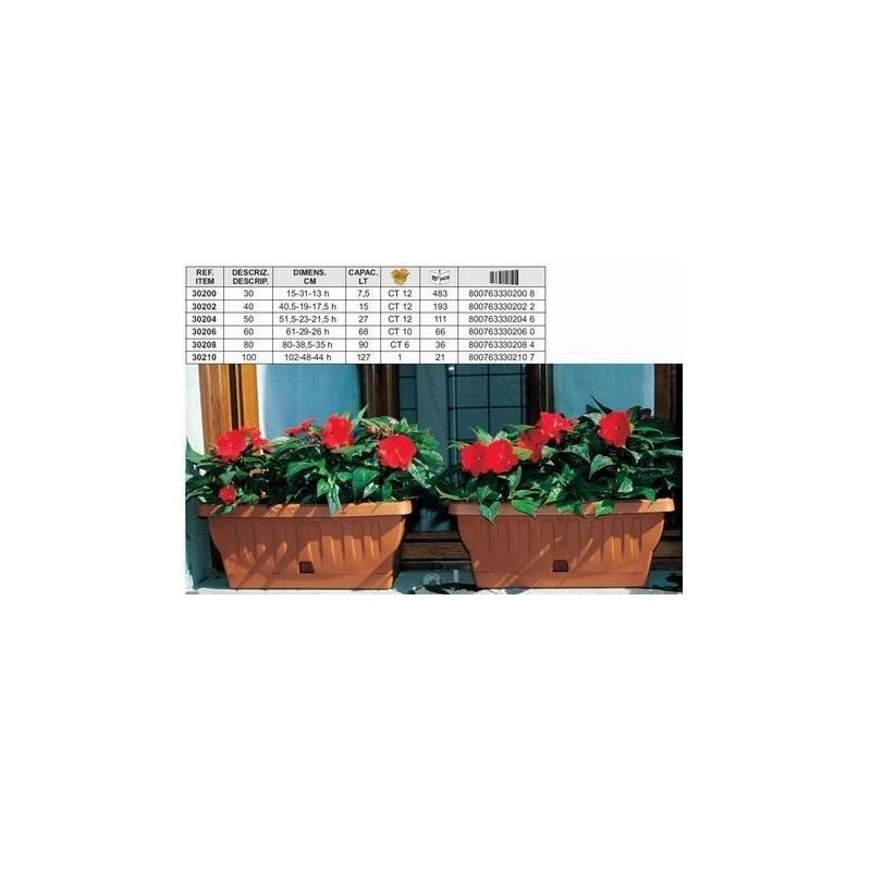 FIORIERA NATURA 30 TERRACOTTA C/RIS. 30200 BAMA