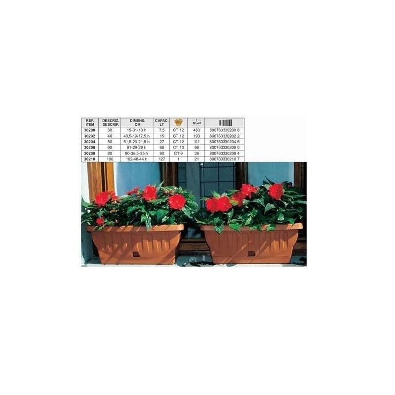 FIORIERA NATURA 40 TERRACOTTA C/RIS. 30202 BAMA