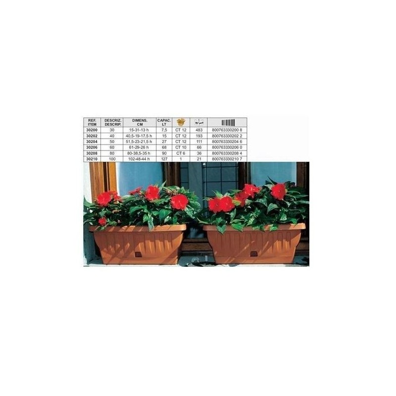 FIORIERA NATURA 60 TERRACOTTA C/RIS. 30206 BAMA