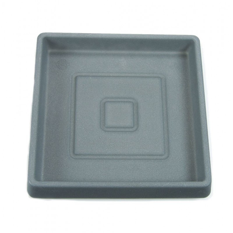 SOTTOVASO ADONE SQUARE 23cm GRIGIO TEKCNOPLAST
