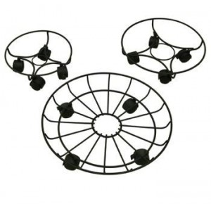 SOTTOVASO FERRO C/RUOTE 3pz...