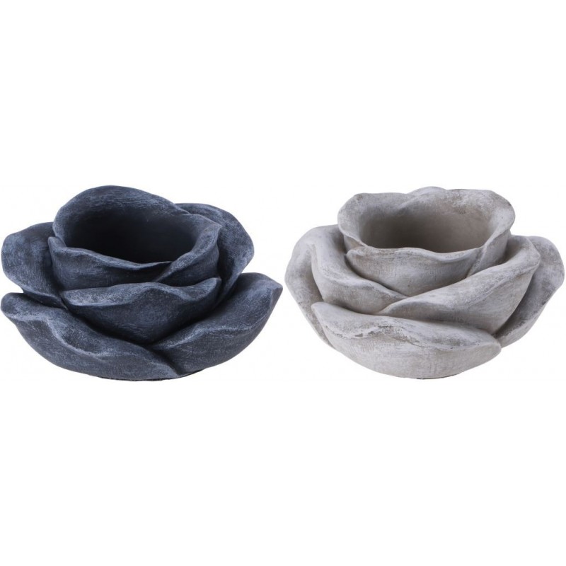 VASO CEMENTO FORMA ROSA D. 22 x 10cm 100643 AD