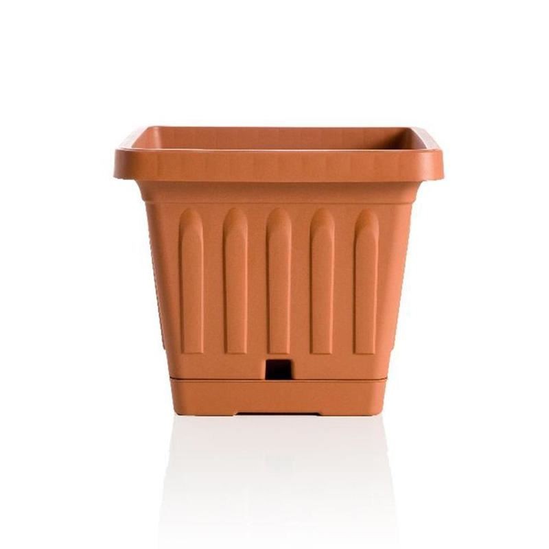 VASO QUADRATO 20x20 TERRACOTTA C/RIS. 30400 BAMA