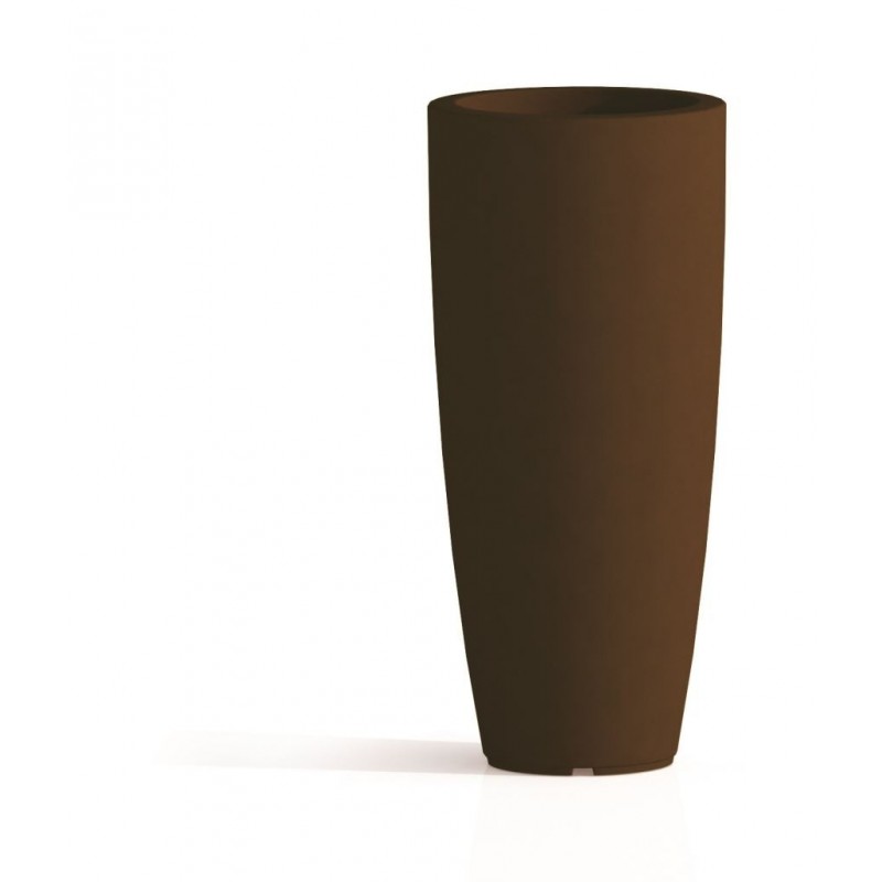VASO STILO ROUND TOP 90 cm MARRONE TEKCNOPLAST