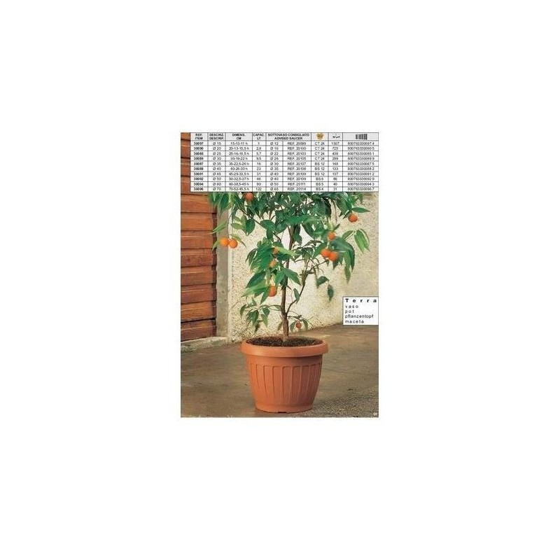 VASO TERRA MARRONE 15 30097 BAMA