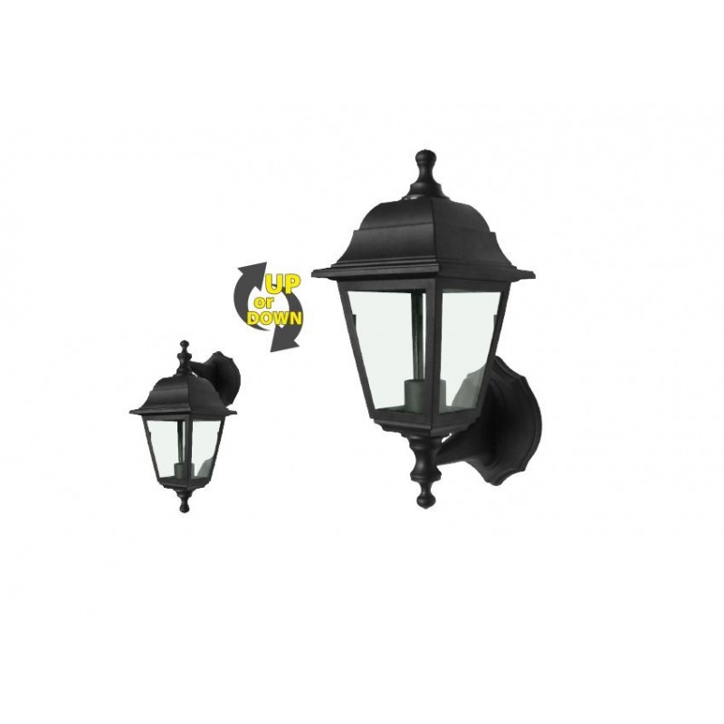 LAMPADA GIARDINO REVERSIBILE ZEUS da ESTERNO E27 NERA NEOS