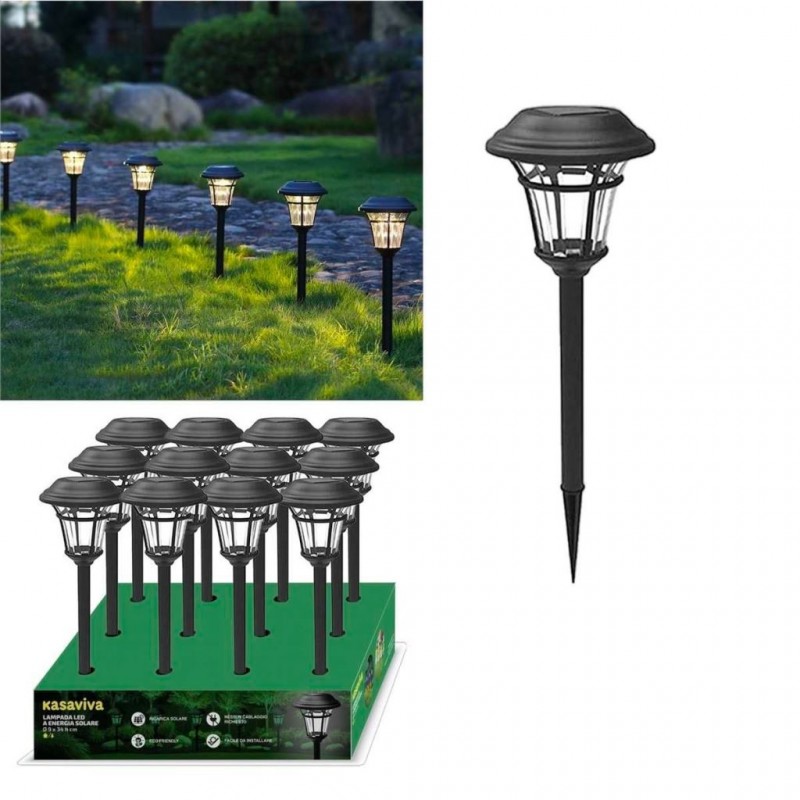 LAMPADA GIARDINO SOLARE C/LED 34x9cm 1648391 KASAVIVA