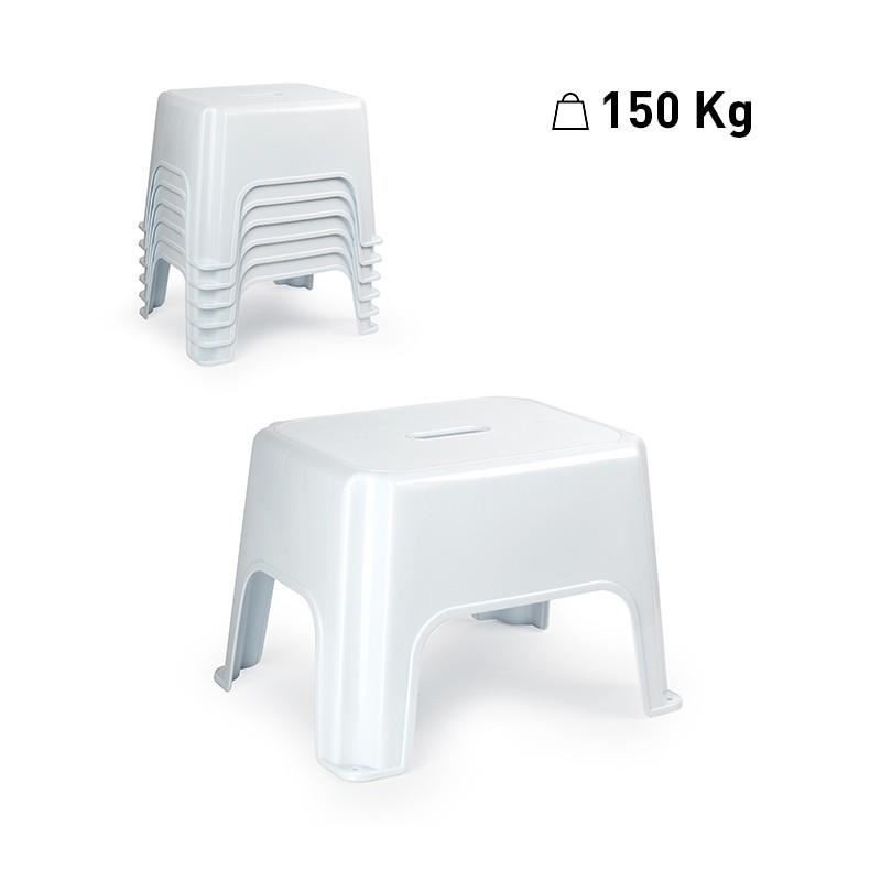 SGABELLO MULTIUSO POKET BIANCO 150kg 40x30x28cm 1237201 P/F