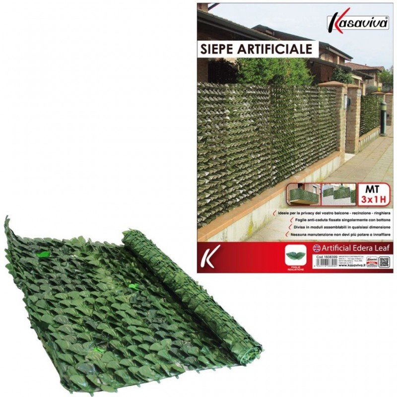 SIEPE ARTIFICIALE ROTOLO FOGLIE 3x1mt 1608399 KAS