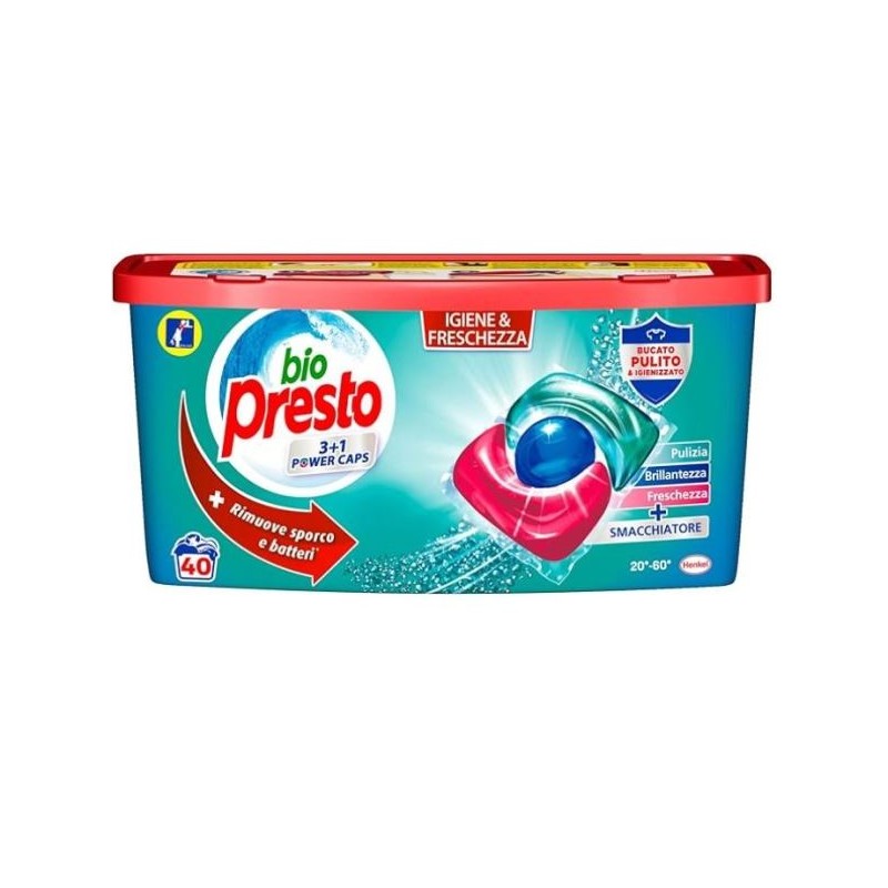 BIO PRESTO POWER CAPS 3+1 IGIENE&FRESCHEZZA 40 PZ