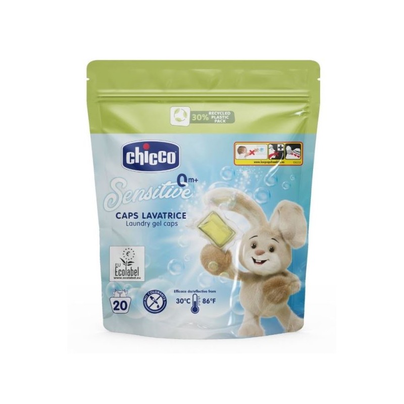 CHICCO CAPS LAVATRICE SENSITIVE 0 M+ 20PZ