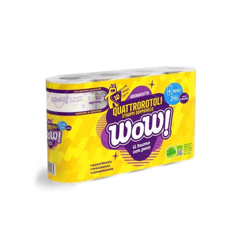 WOW ASCIUGATUTTO 4 ROTOLI 2V