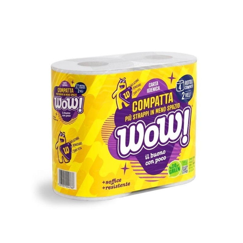 WOW IGIENICA COMPATTA 4 ROTOLI 2V