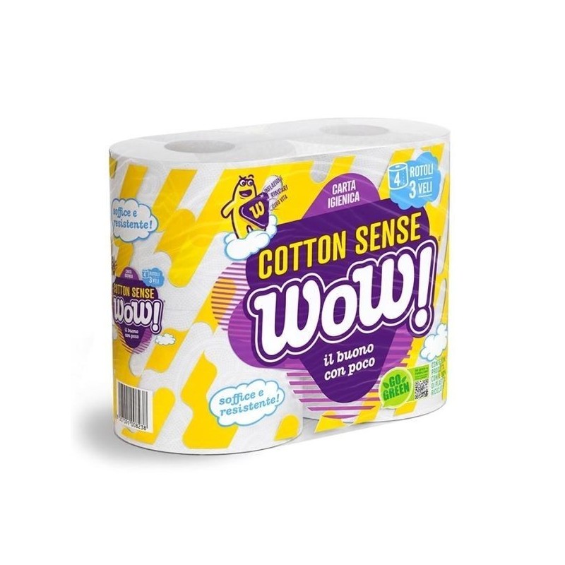 WOW IGIENICA COTTON SENSE 4 ROTOLI 3V