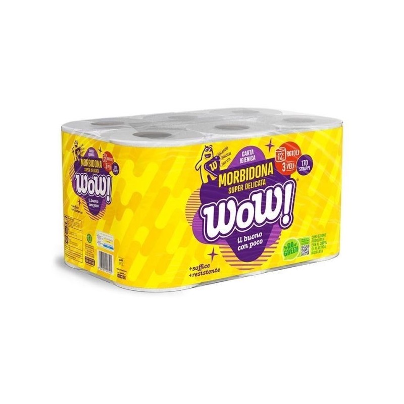 WOW IGIENICA MORBIDONA 12 ROTOLI 3V