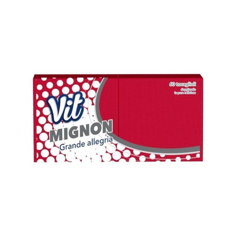 VIT MIGNON TOVAGLIOLI ROSSO25X25 2V 60PZ