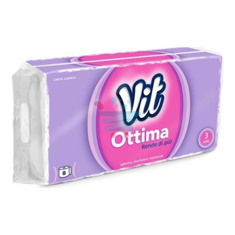 VIT OTTIMA IGIENICA 8 ROTOLONI 3VELI