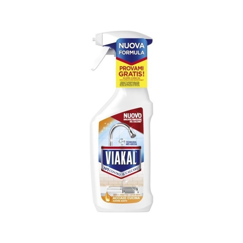 VIAKAL ANTICALCARE SPRAY ACCIAIO ACETO 470 ML