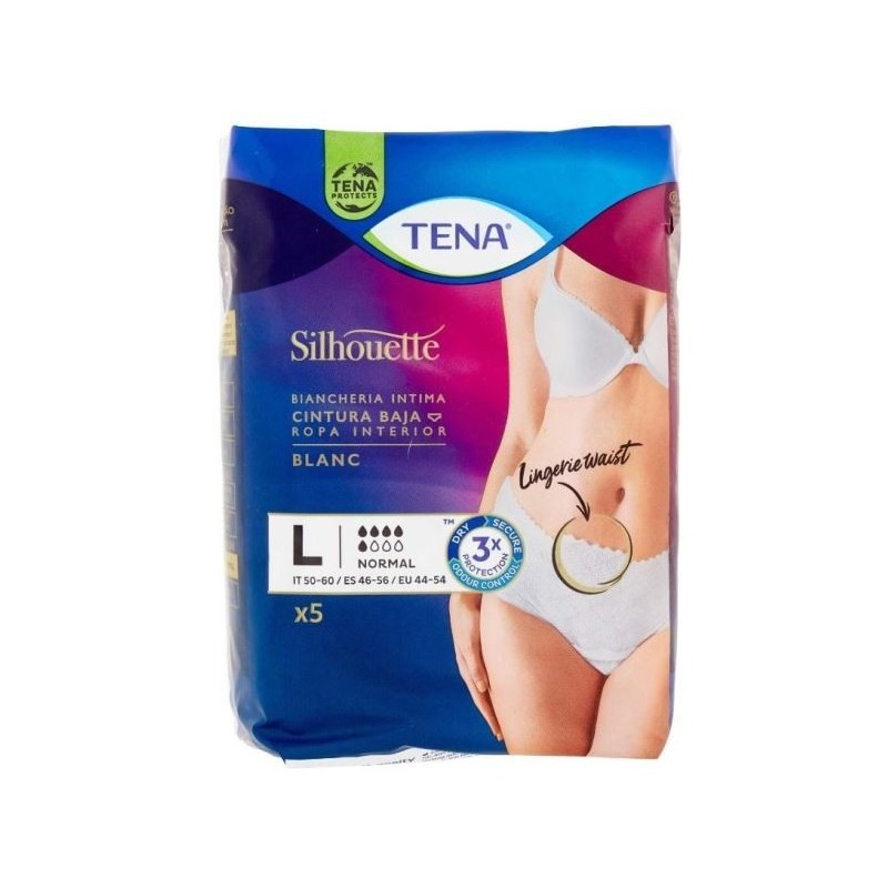 TENA LADY SILHOUETTE NORMAL TG. L BLANC 5PZ