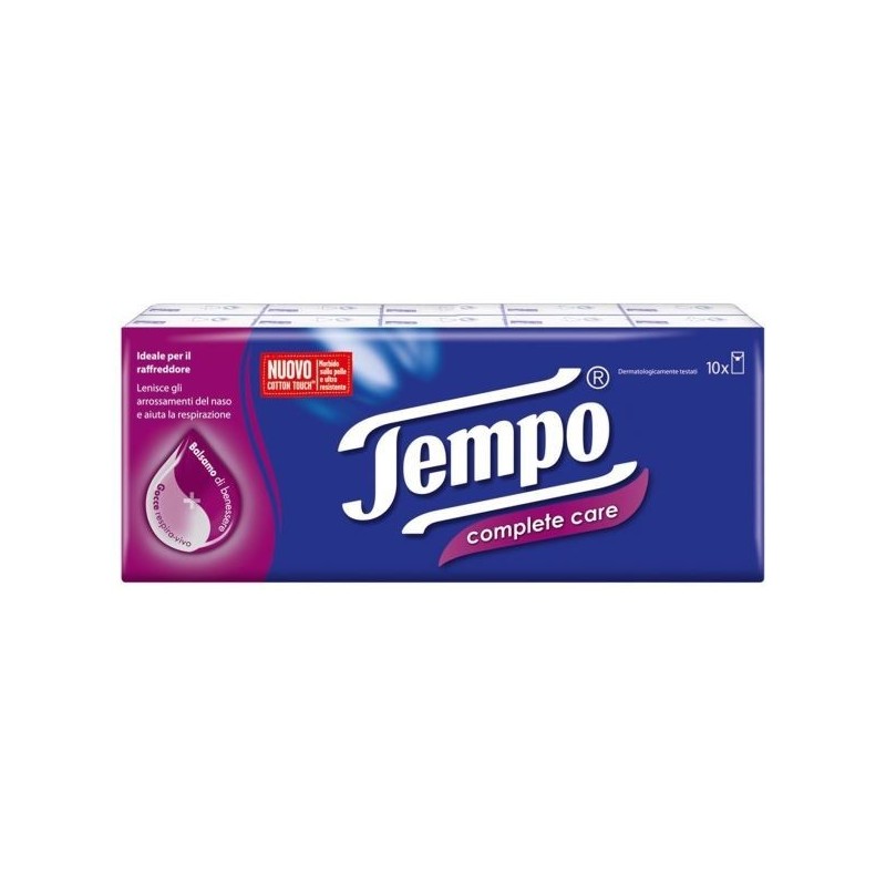 TEMPO FAZZOLETTI COMPLETE CARE 4V 10 PZ