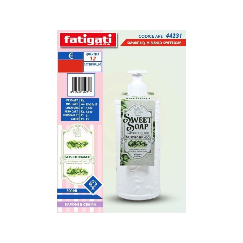 SWEET SOAP SAPONE LIQ. MUSCHIO BIANCO 500ML