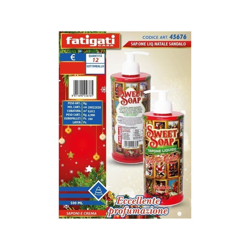 SWEET SOAP SAPONE LIQ. NATALE SANDALO 500ML