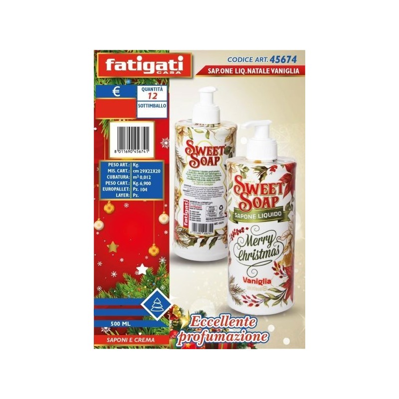 SWEET SOAP SAPONE LIQ. NATALE VANIGLIA 500ML