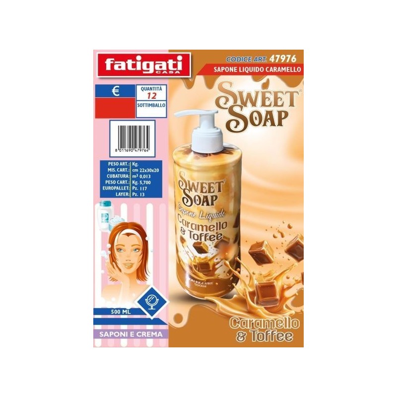 SWEET SOAP SAPONE LIQ.CARAMELLO&TOFFEE 500ML