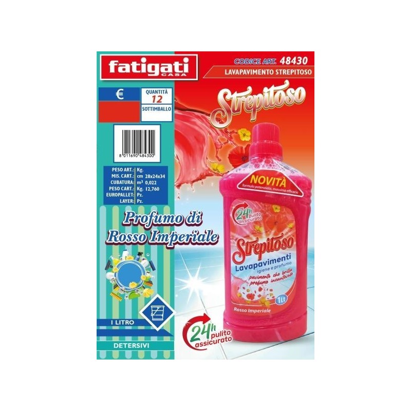 STREPITOSO LAVAPAVIMENTI ROSSO IMPERIALE 1LT
