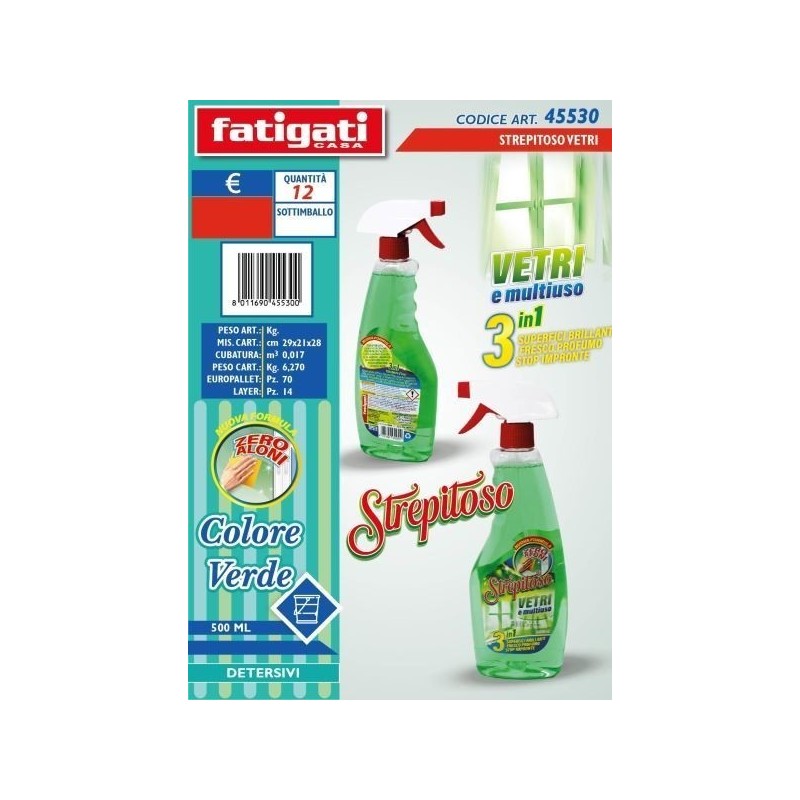 STREPITOSO SPRAY VETRI VERDE 500ML
