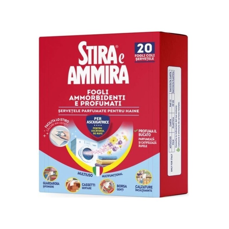 STIRA E AMMIRA FOGLI ASCIUGATRICE 20 PZ